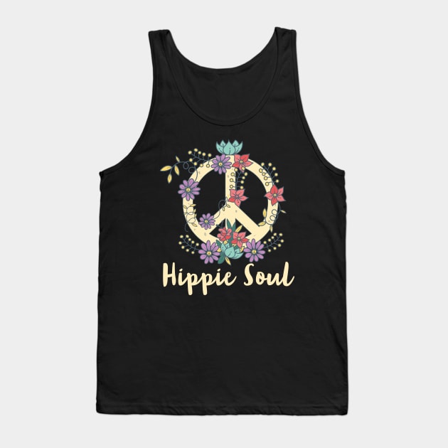 Daisy Peace Sign Hippie SoulFlowerLovers Tank Top by ssflower